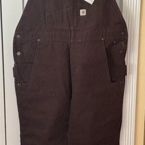 Carhartt Brown Insulated Overalls new never worn